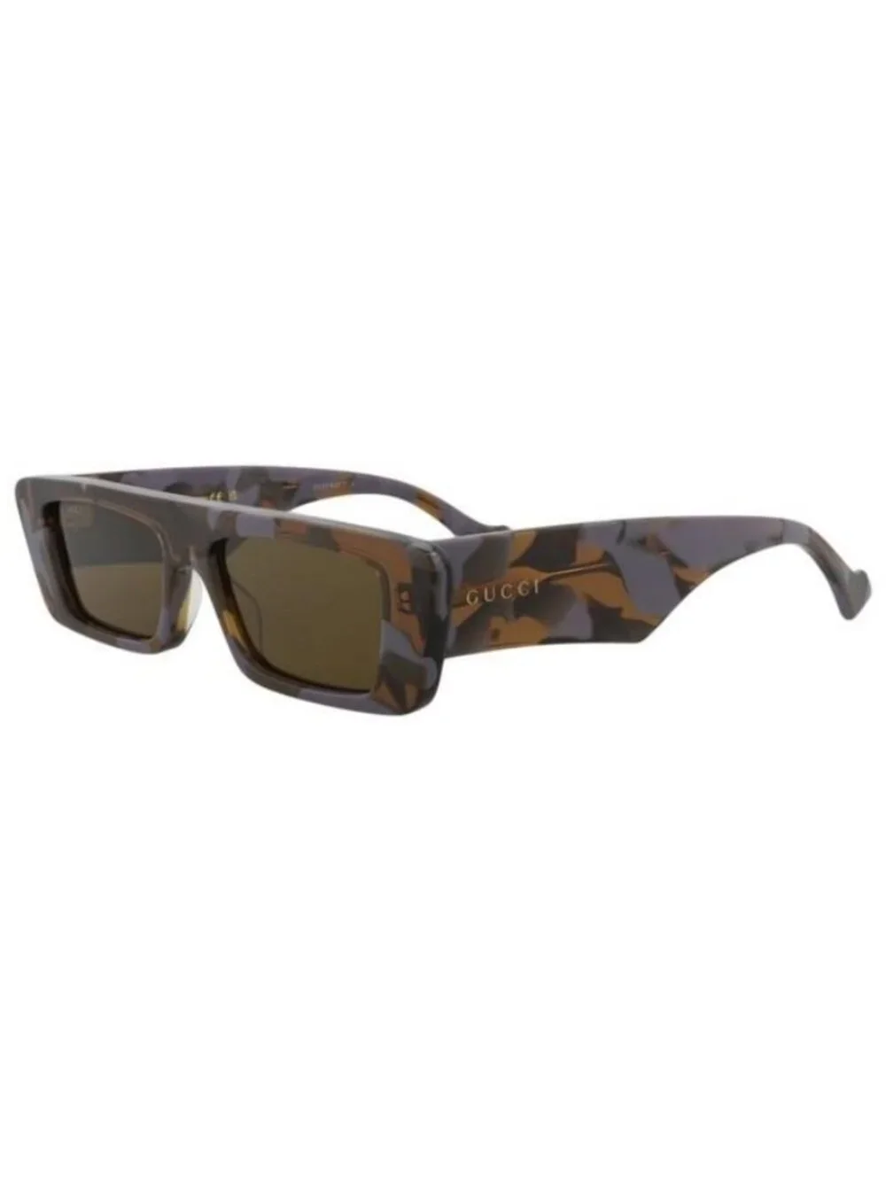New Gucci Mens Square/Rectangle Havana Havana Brown Fashion Designer Sunglasses